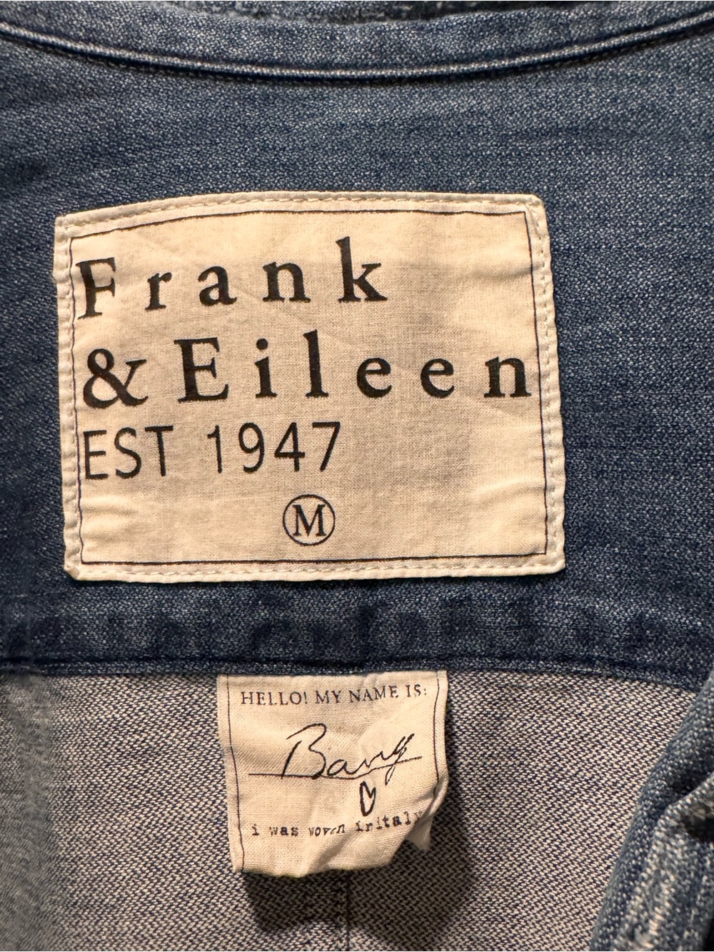 Frank and Eileen Denim Barry Tailored Button Up Shirt - Picture 5 of 6